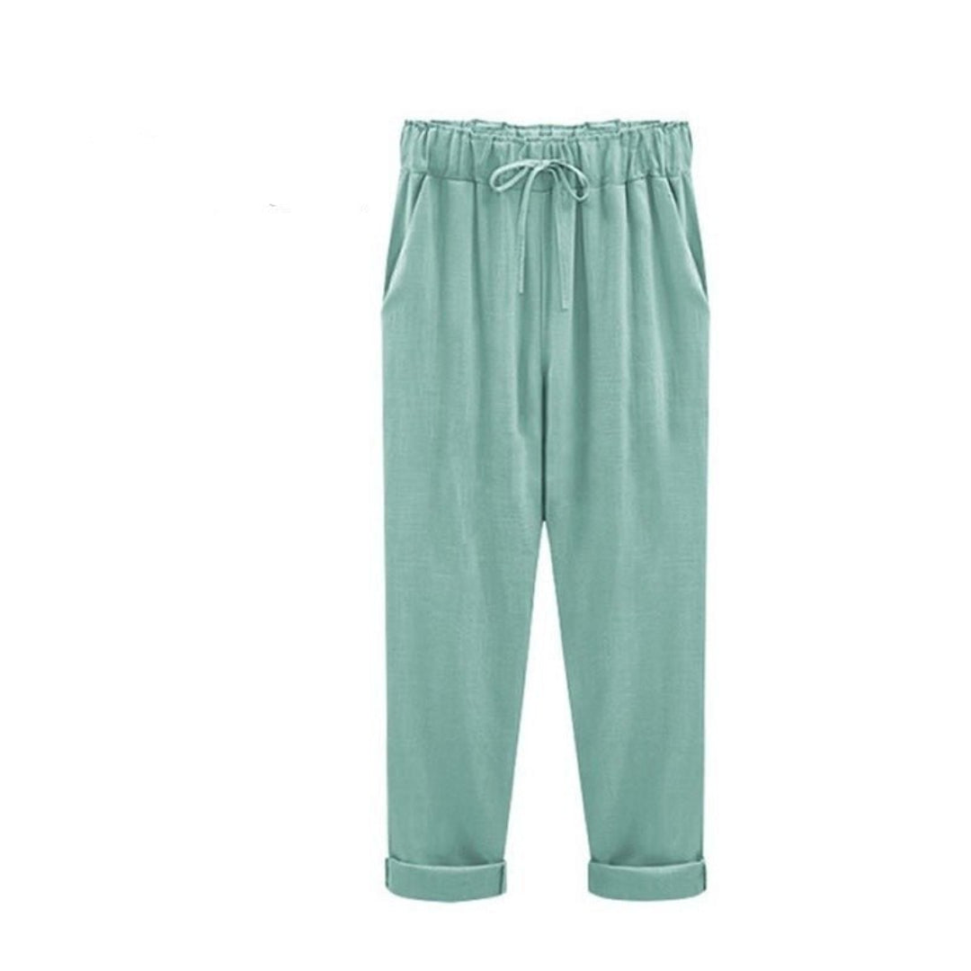 Pantalones Verano Mujer Con Cintura Elástica