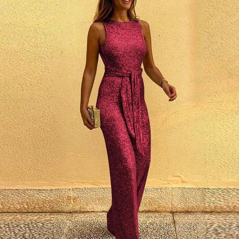Vestido Noche Elegante Mujer Cinturón