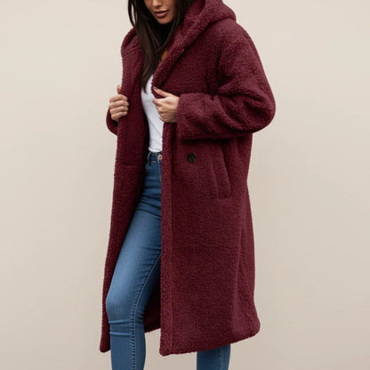 Abrigo Invernal Mujer Largo con Capucha