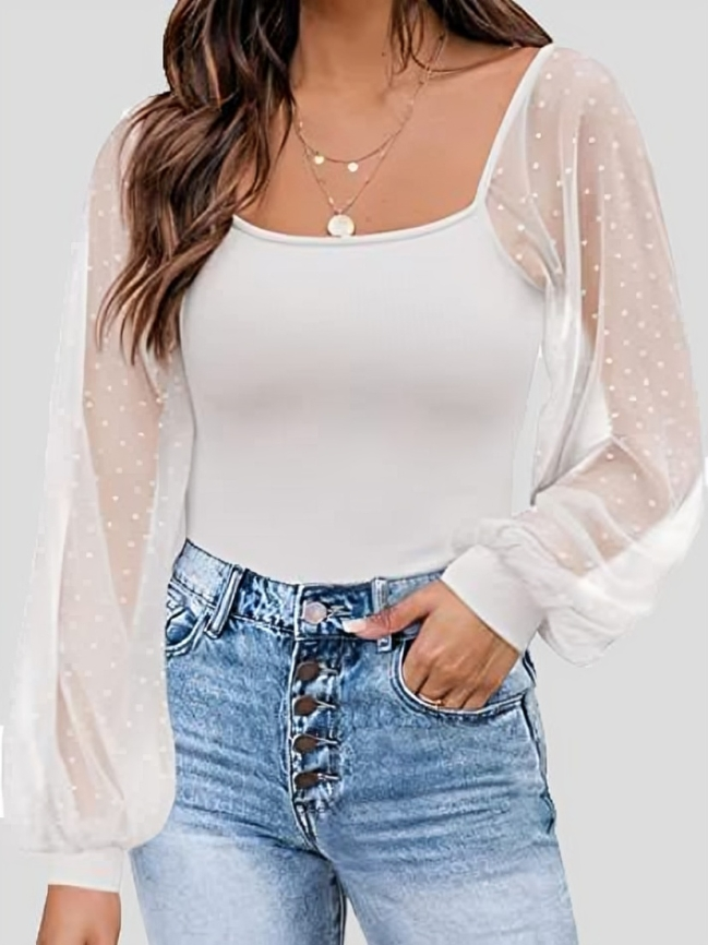 Blusa Elegante Manga Ancha