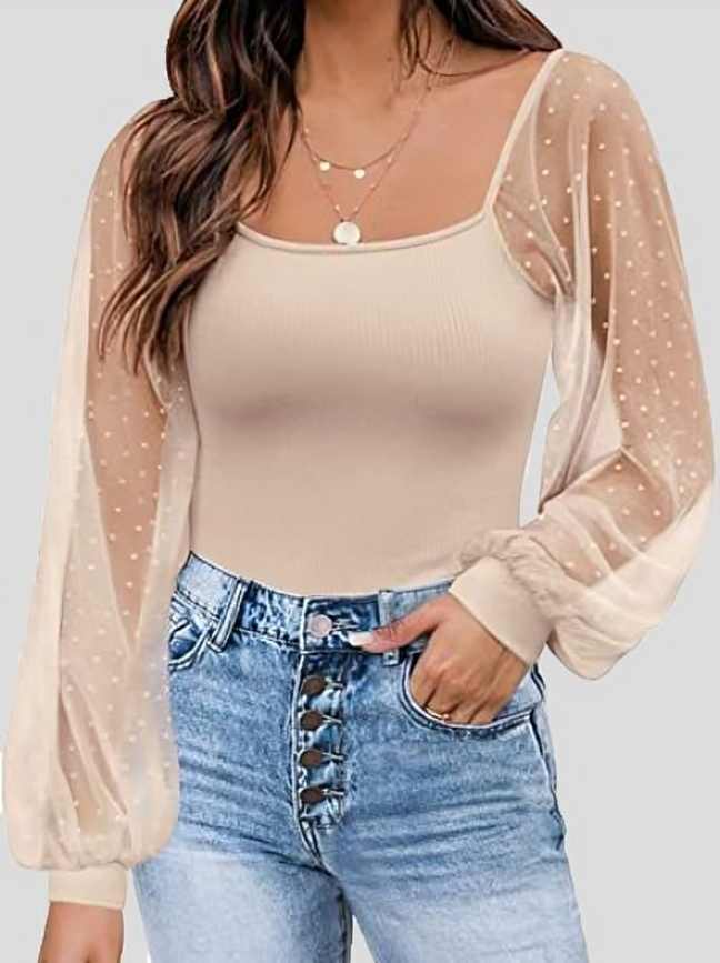 Blusa Elegante Manga Ancha