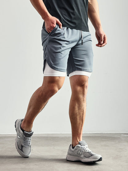 Shorts Deportivos Ligeros 2 en 1 con Forro Interior