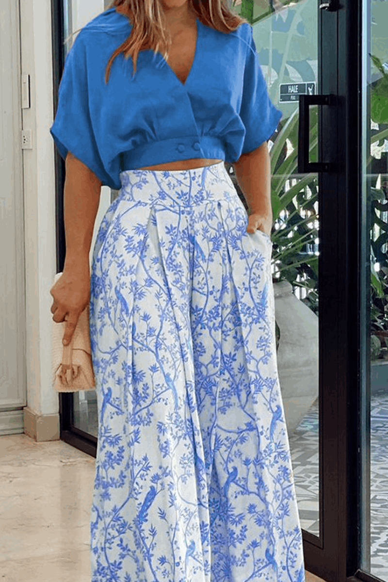 Conjunto de verano estampado floral – TAHINYA