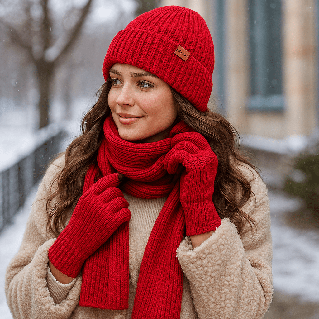 Conjunto Invierno Mujer Tejido Acogedor