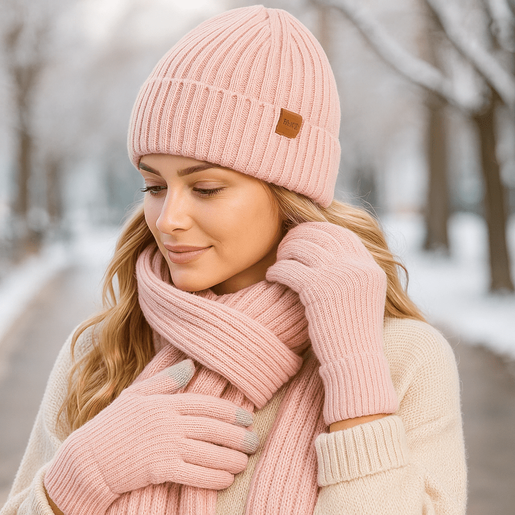 Conjunto Invierno Mujer Tejido Acogedor