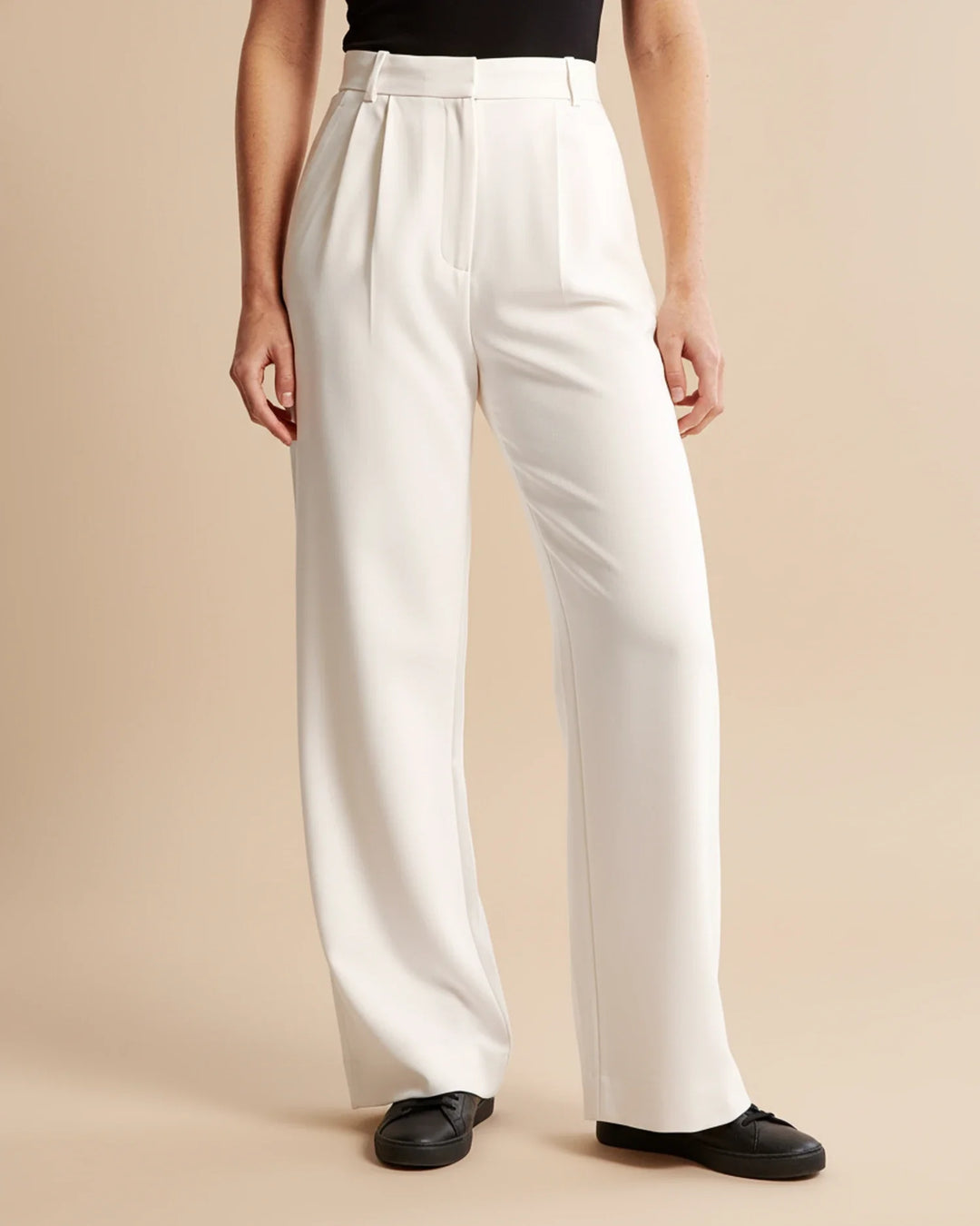 Pantalón Mujer Cintura Alta Plisado Elegante
