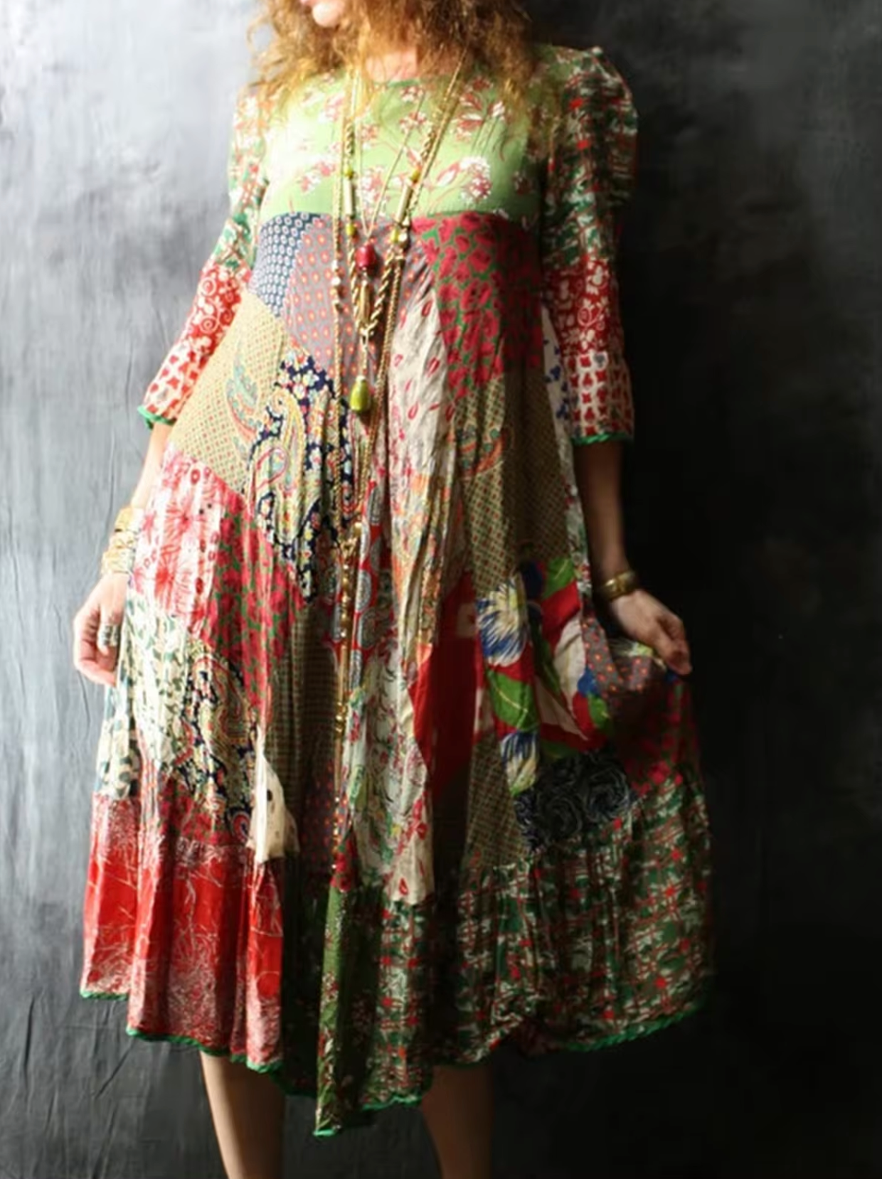Vestido Boho Amplio Estilo Retro - Vestiria