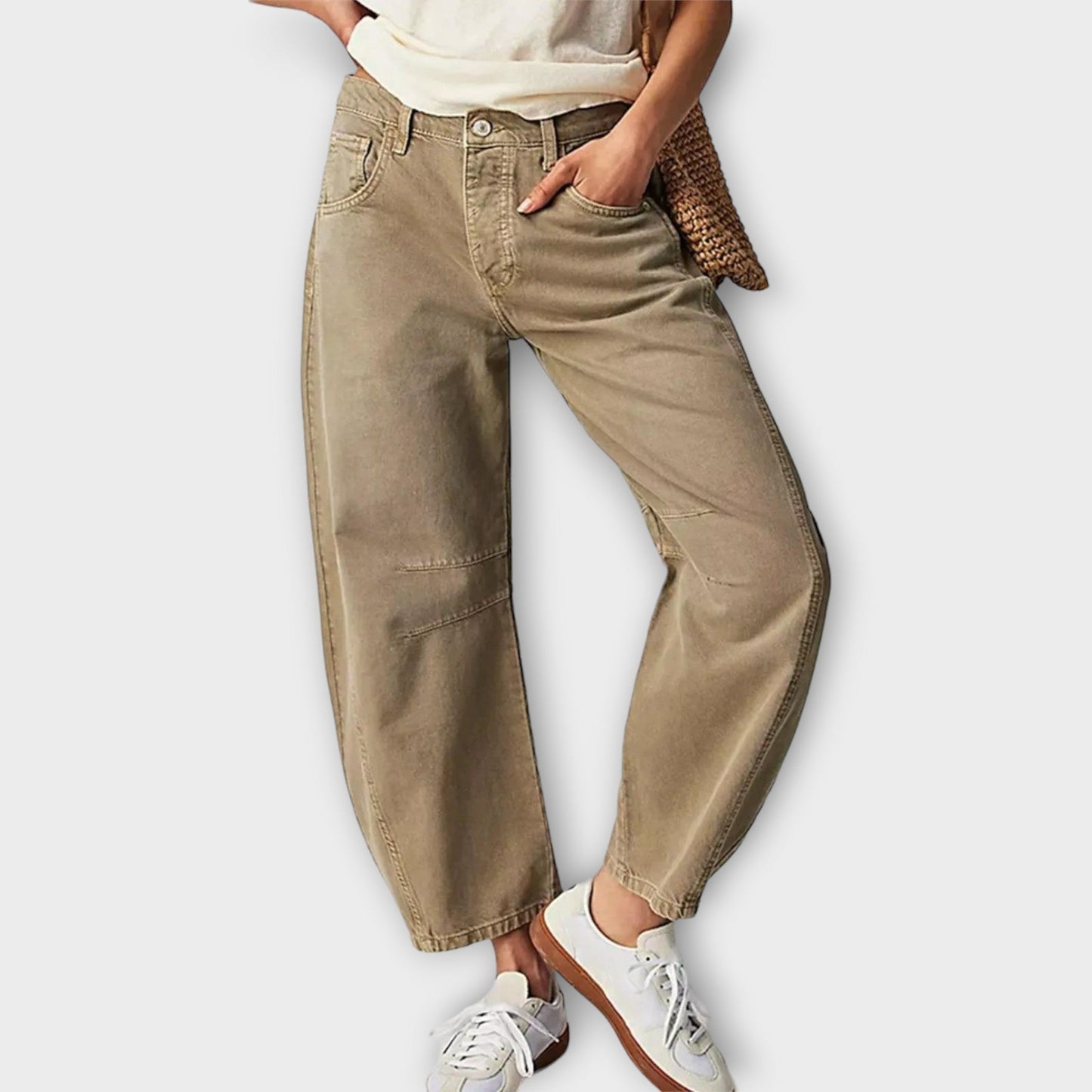 Pantalones Anchos Clásicos Mujer